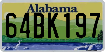 AL license plate 64BK197