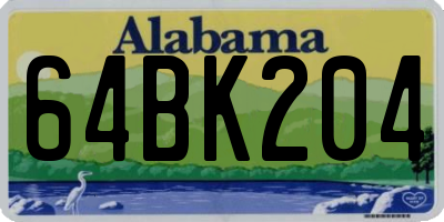 AL license plate 64BK204