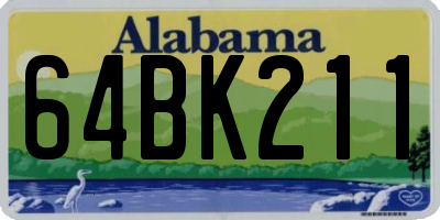 AL license plate 64BK211