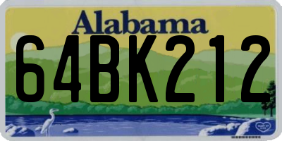 AL license plate 64BK212