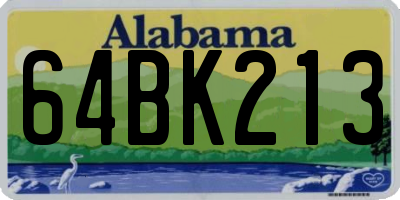 AL license plate 64BK213