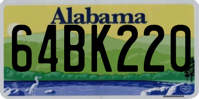 AL license plate 64BK220