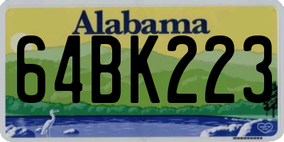 AL license plate 64BK223