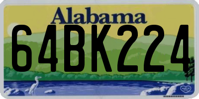 AL license plate 64BK224