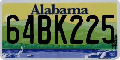 AL license plate 64BK225