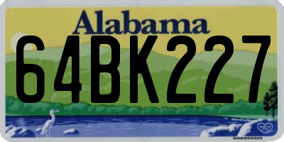 AL license plate 64BK227