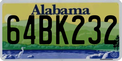 AL license plate 64BK232