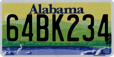 AL license plate 64BK234