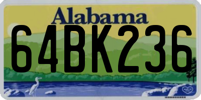 AL license plate 64BK236