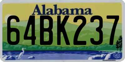 AL license plate 64BK237