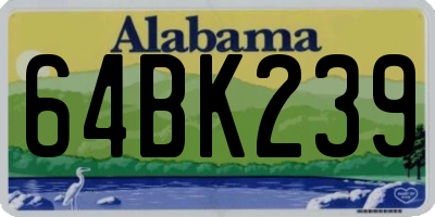 AL license plate 64BK239