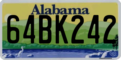AL license plate 64BK242