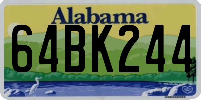 AL license plate 64BK244