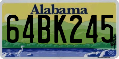 AL license plate 64BK245