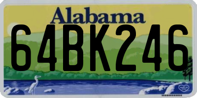 AL license plate 64BK246