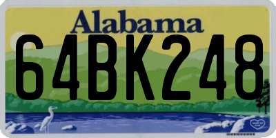AL license plate 64BK248
