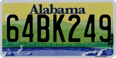 AL license plate 64BK249