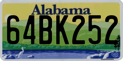 AL license plate 64BK252