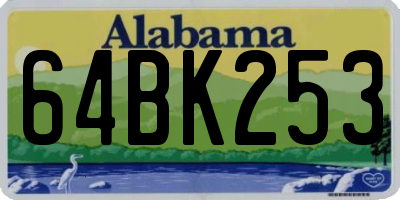 AL license plate 64BK253