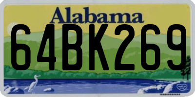 AL license plate 64BK269