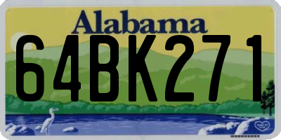 AL license plate 64BK271