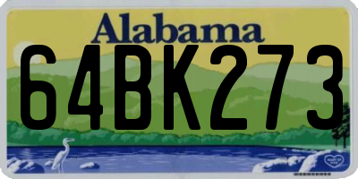 AL license plate 64BK273