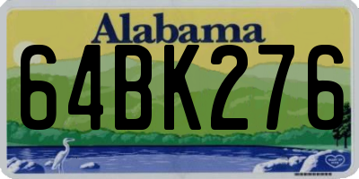 AL license plate 64BK276