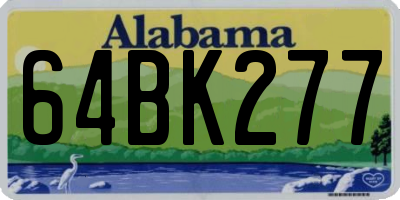 AL license plate 64BK277