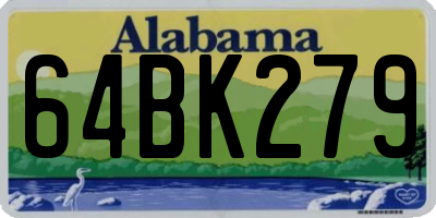 AL license plate 64BK279