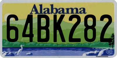 AL license plate 64BK282