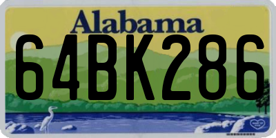 AL license plate 64BK286