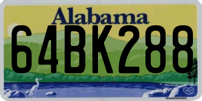 AL license plate 64BK288