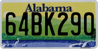AL license plate 64BK290