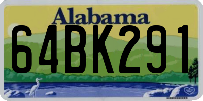 AL license plate 64BK291