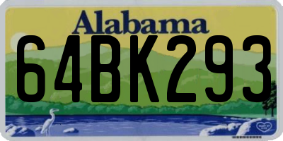 AL license plate 64BK293