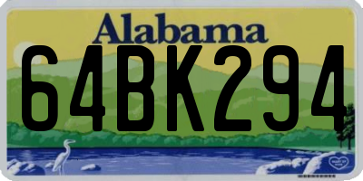 AL license plate 64BK294