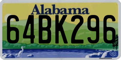 AL license plate 64BK296