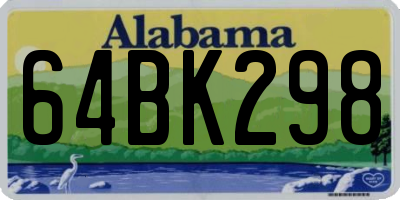 AL license plate 64BK298