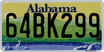 AL license plate 64BK299