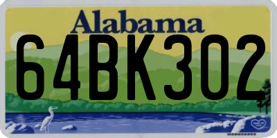 AL license plate 64BK302