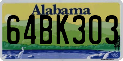 AL license plate 64BK303