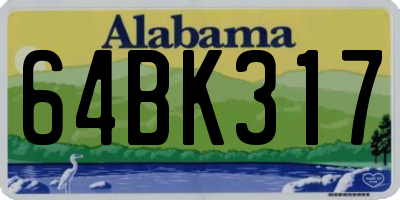 AL license plate 64BK317