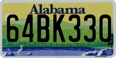 AL license plate 64BK330