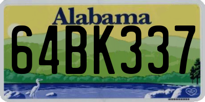 AL license plate 64BK337
