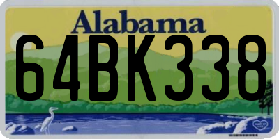 AL license plate 64BK338