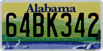AL license plate 64BK342