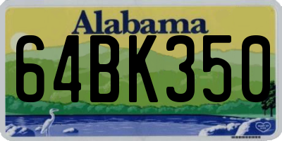 AL license plate 64BK350
