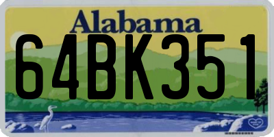 AL license plate 64BK351