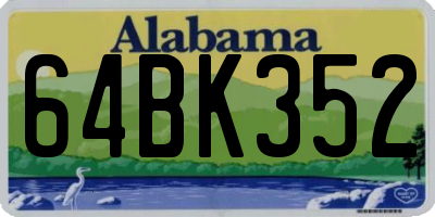 AL license plate 64BK352