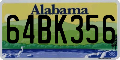 AL license plate 64BK356